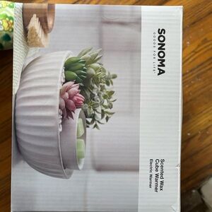 Sonoma Cream and Green Succulent Wax Warmer